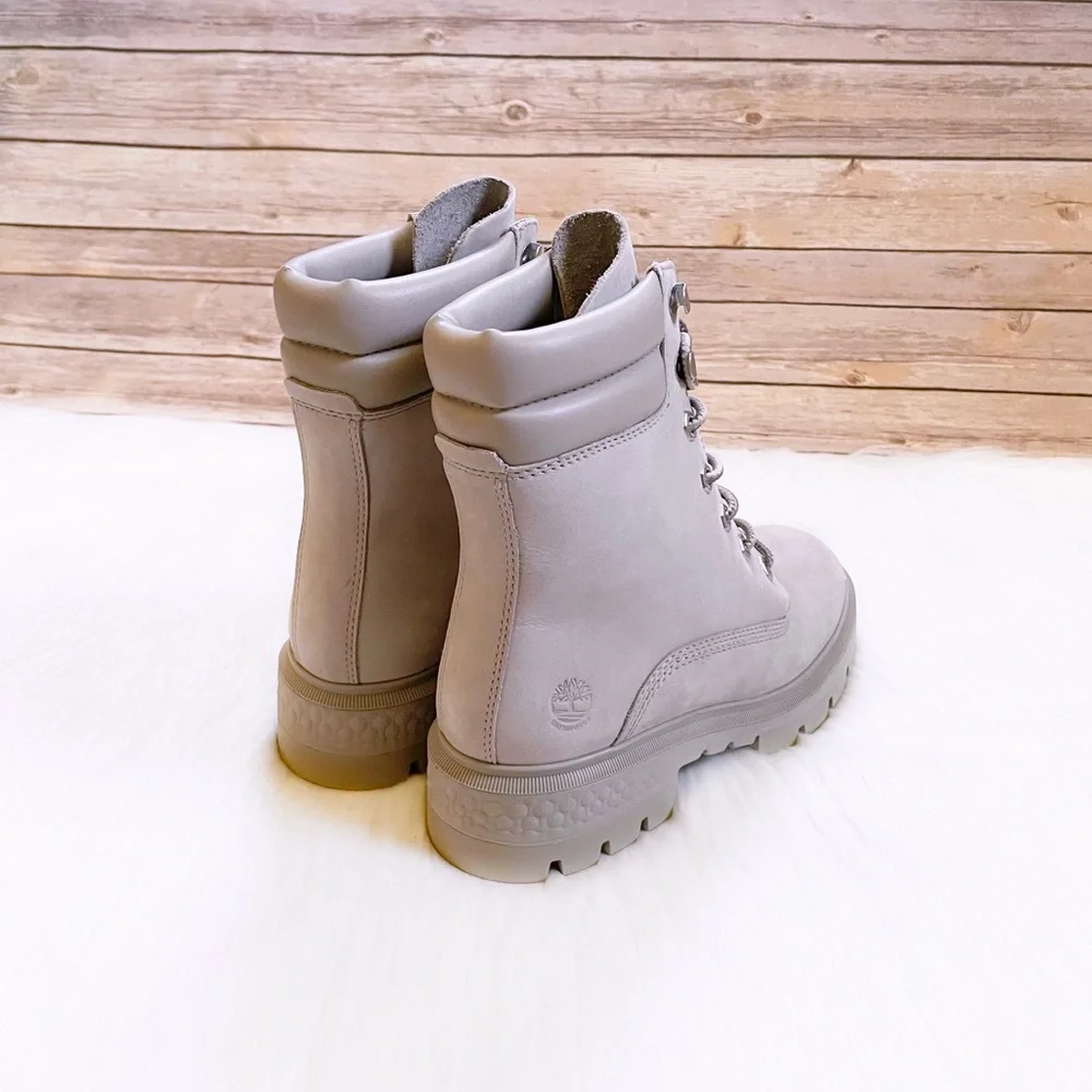 Timberland Women’s Cortina Valley 6 Inch Waterproof Light Taupe Boots - Picture 2 of 7
